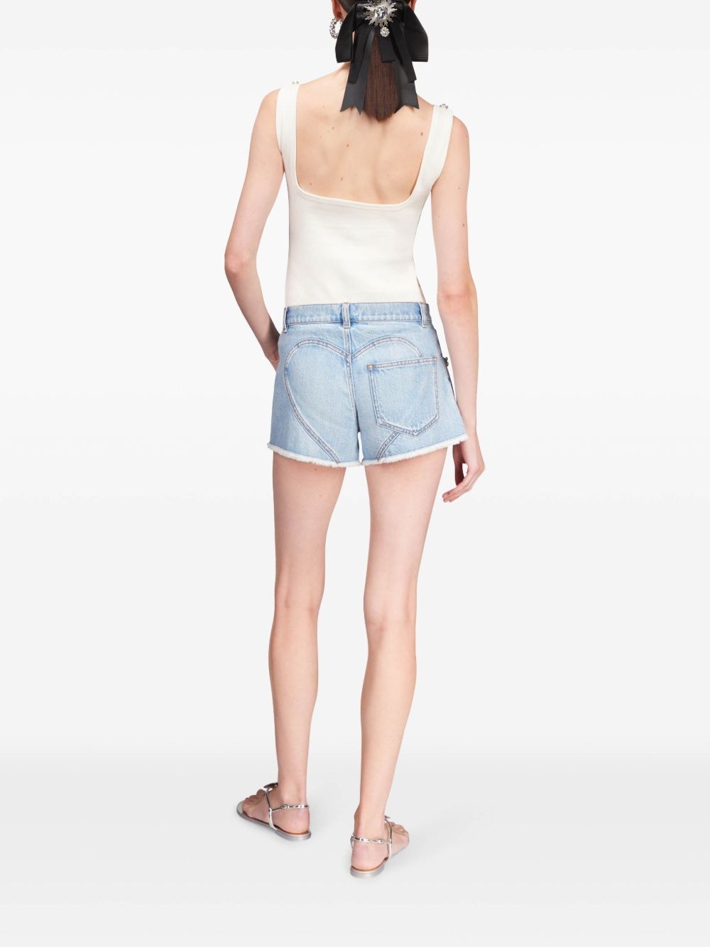 crystal-embellished shorts - 5