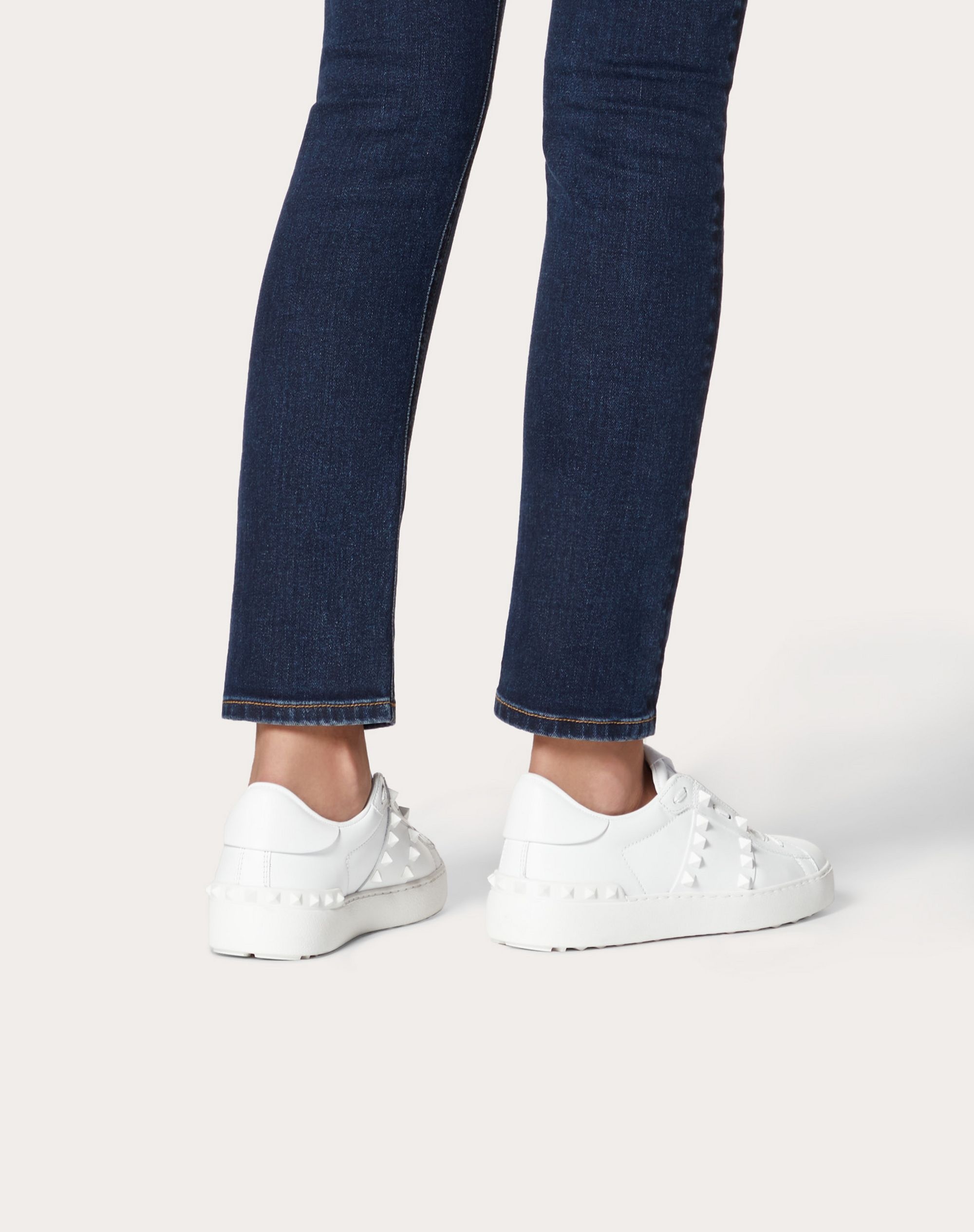 Rockstud Untitled Sneaker in Calfskin Leather - 6