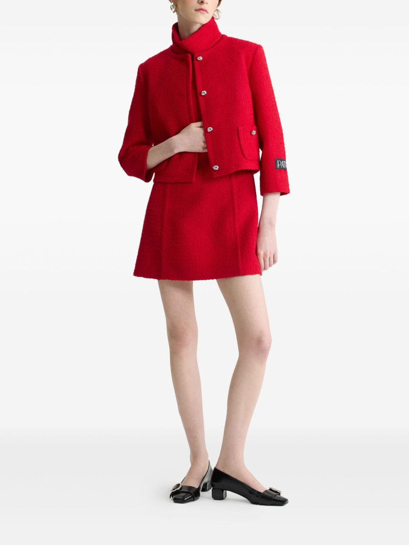 PATOU patch-pocket tweed jacket outlook