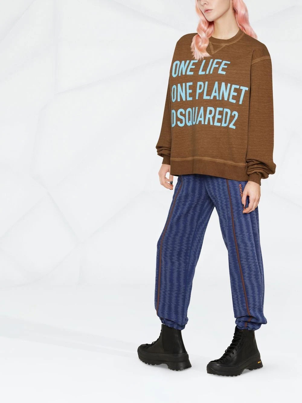 slogan-print sweatshirt - 3