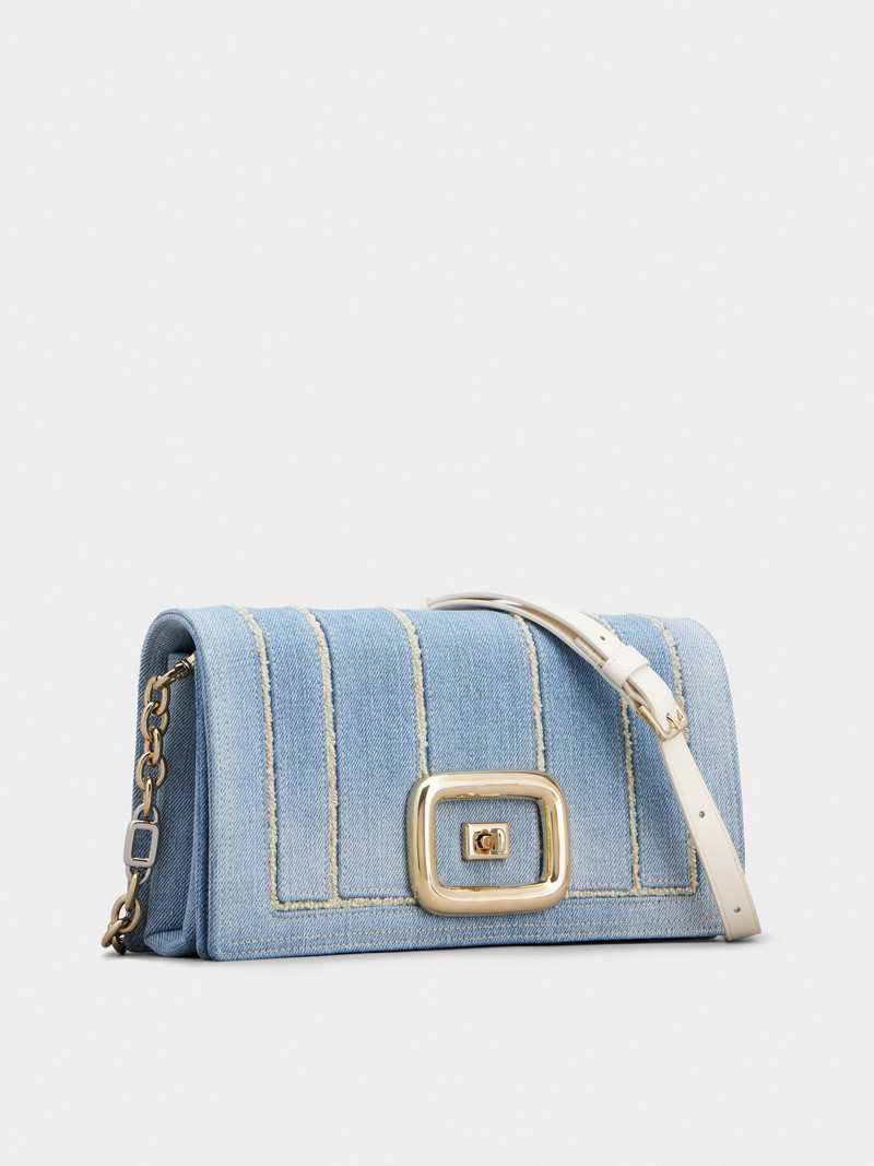 Viv' Choc Summertime Denim Chain Bag 3