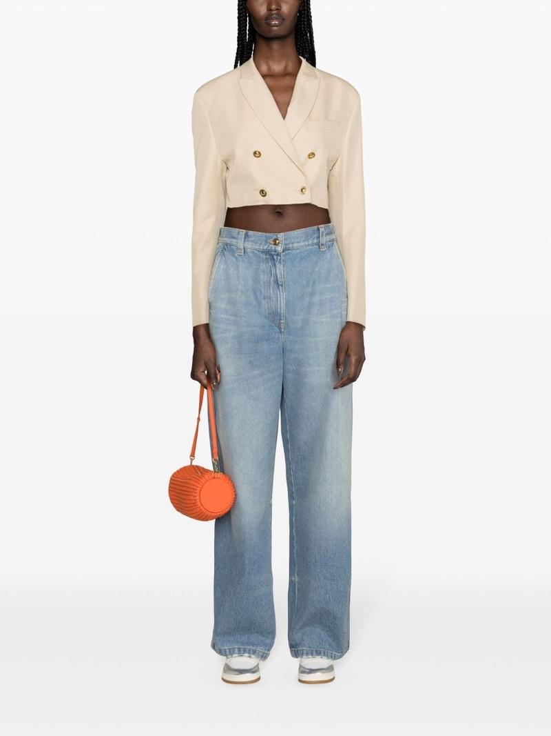 Palm Angels double-breasted cropped blazer outlook