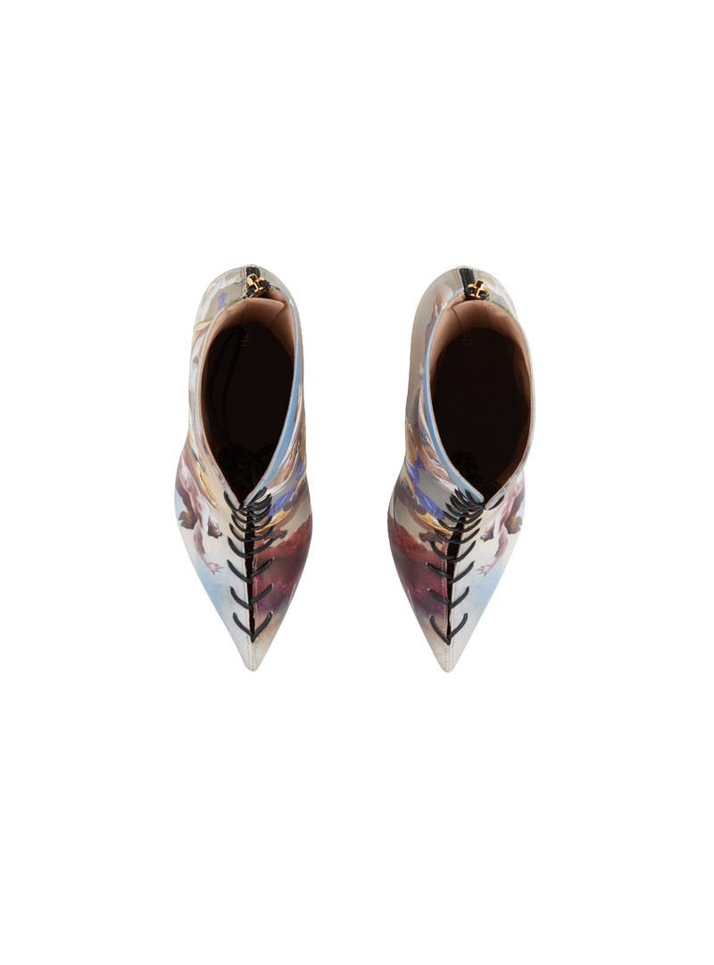 Uria ankle boots in Sky print leather 4