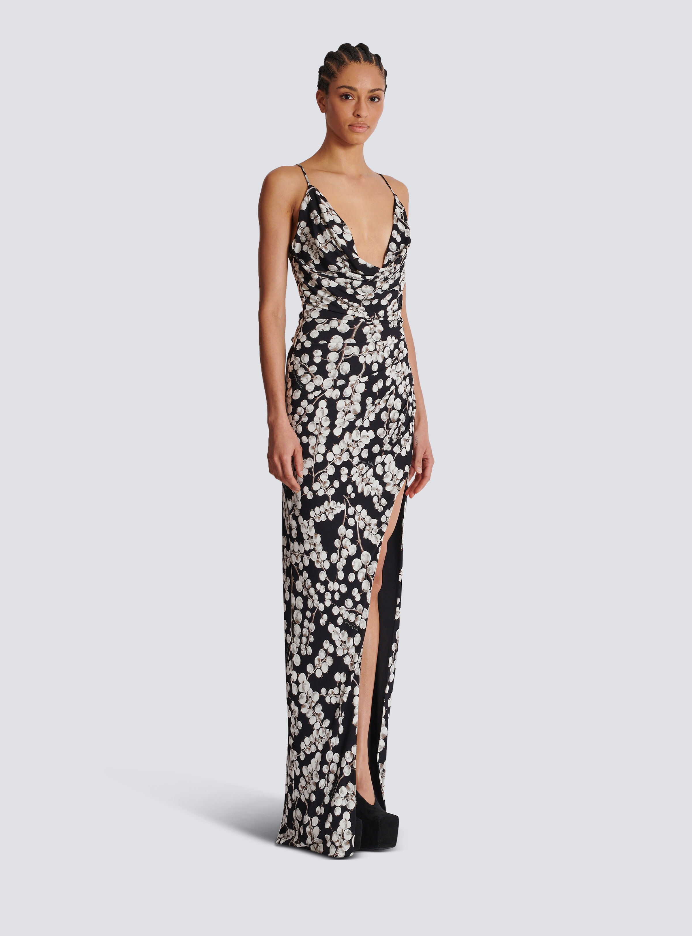 Long dress with Redcurrant print - 3