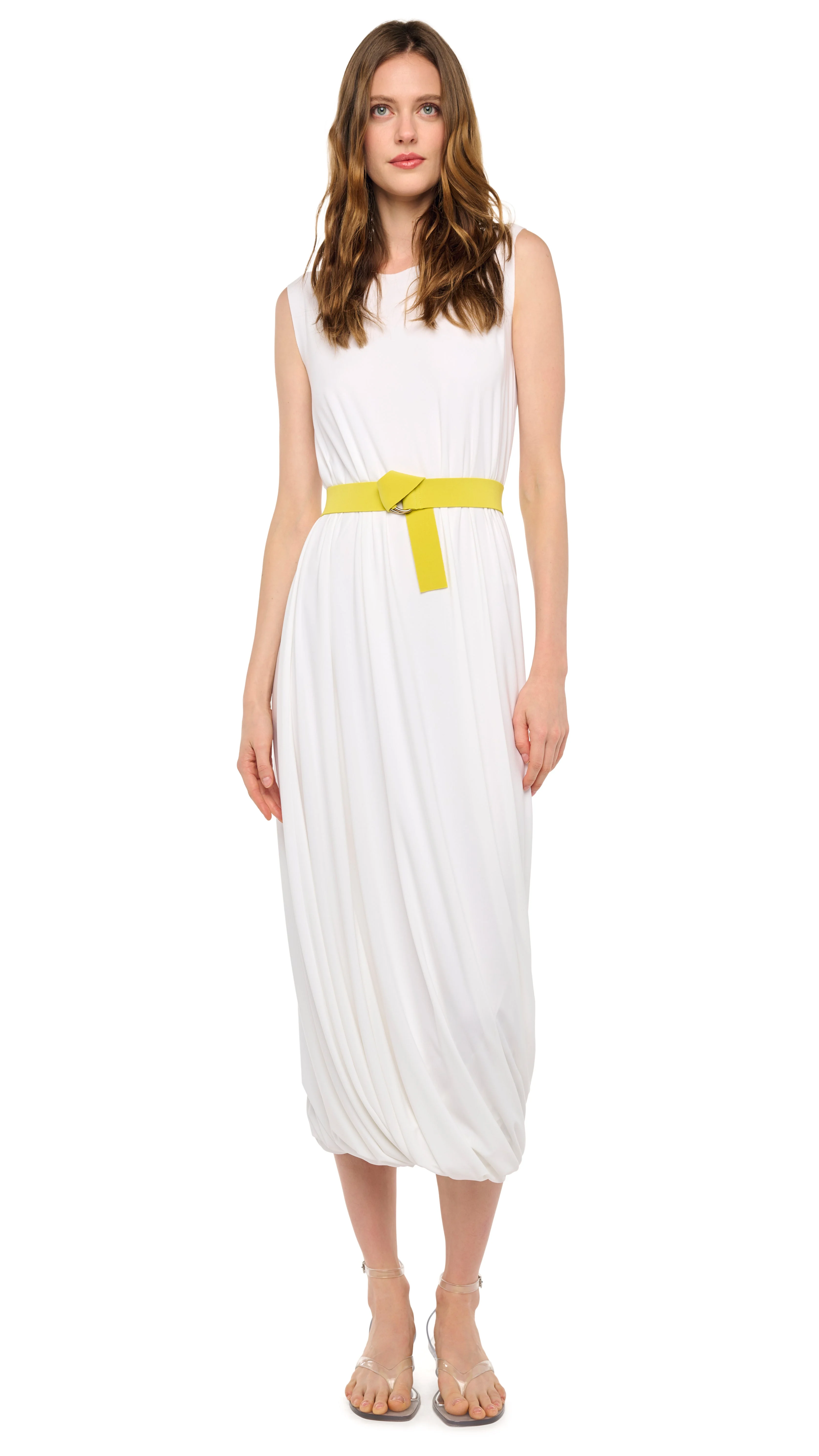 SLEEVELESS TWIST MIDCALF DRESS - 1