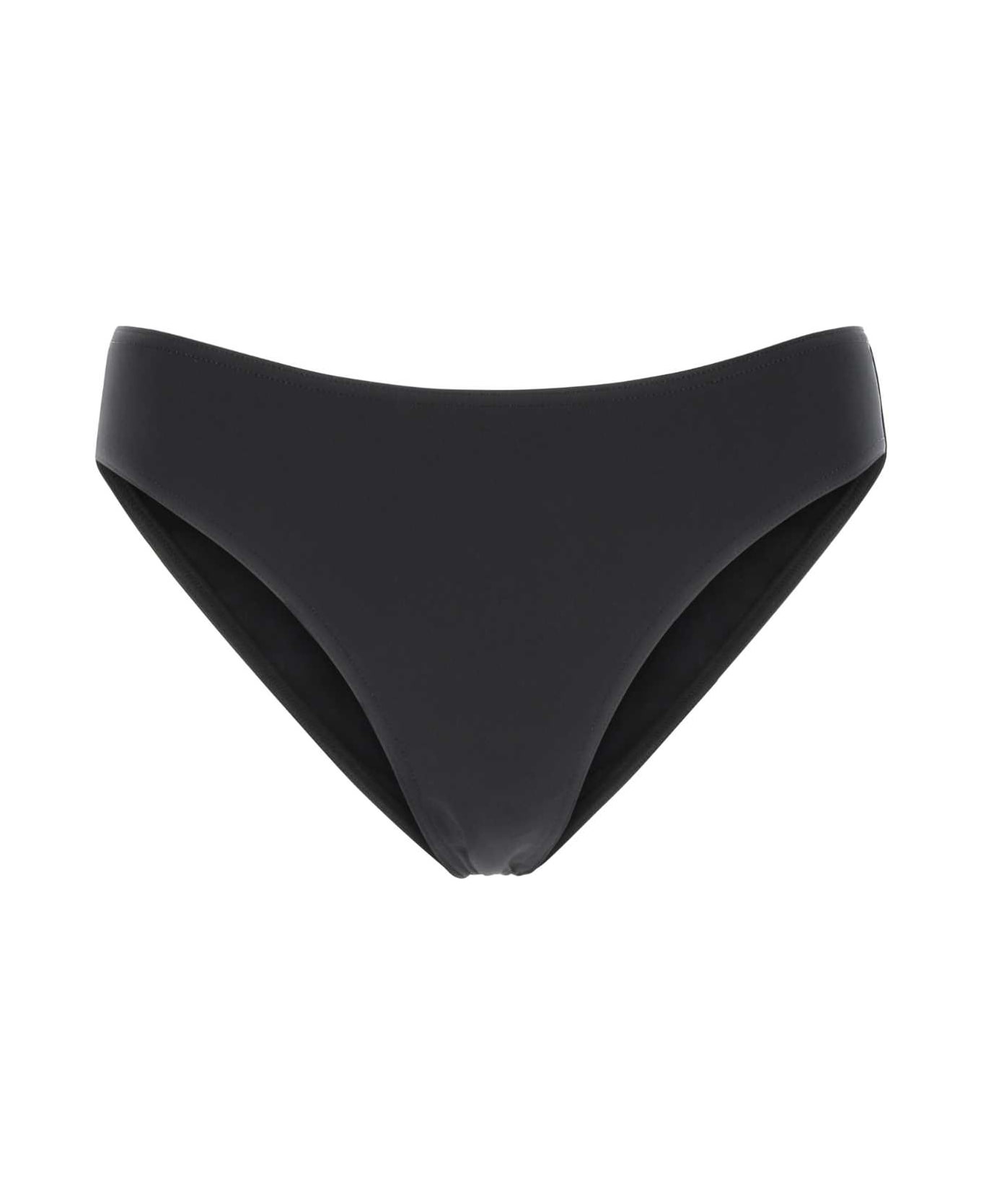 Black Stretch Nylon Bikini Bottom - 1