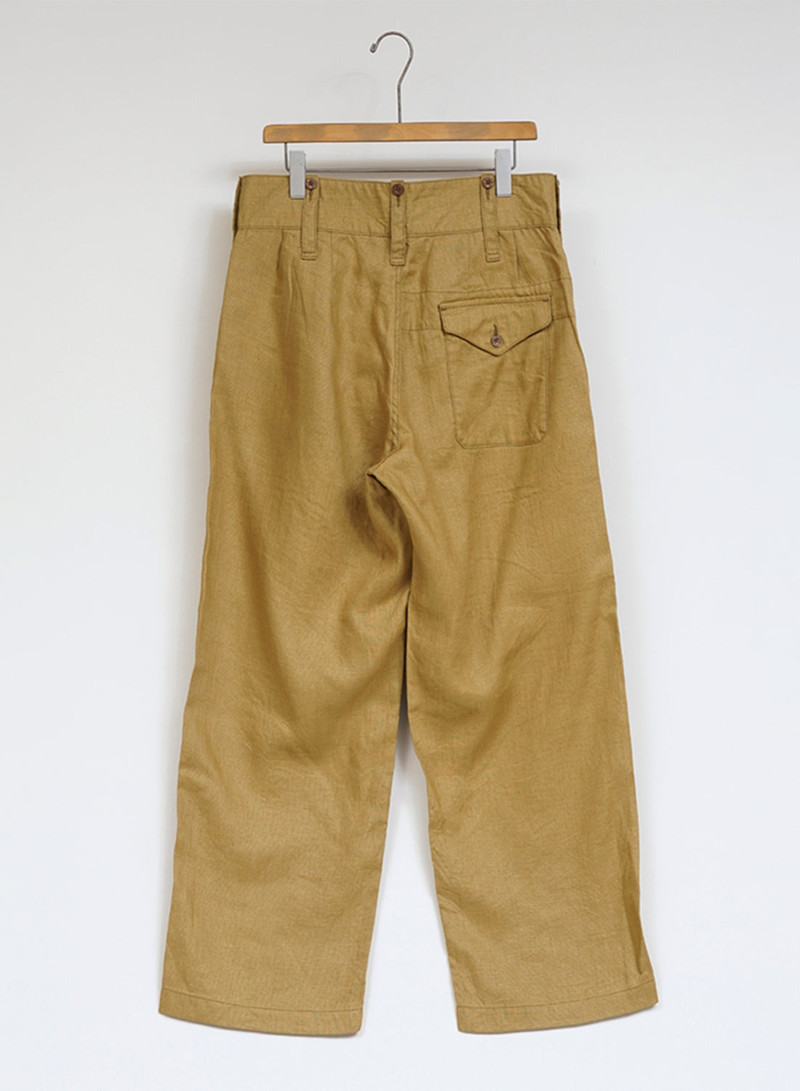 Field Pant Linen Basket in Khaki 5
