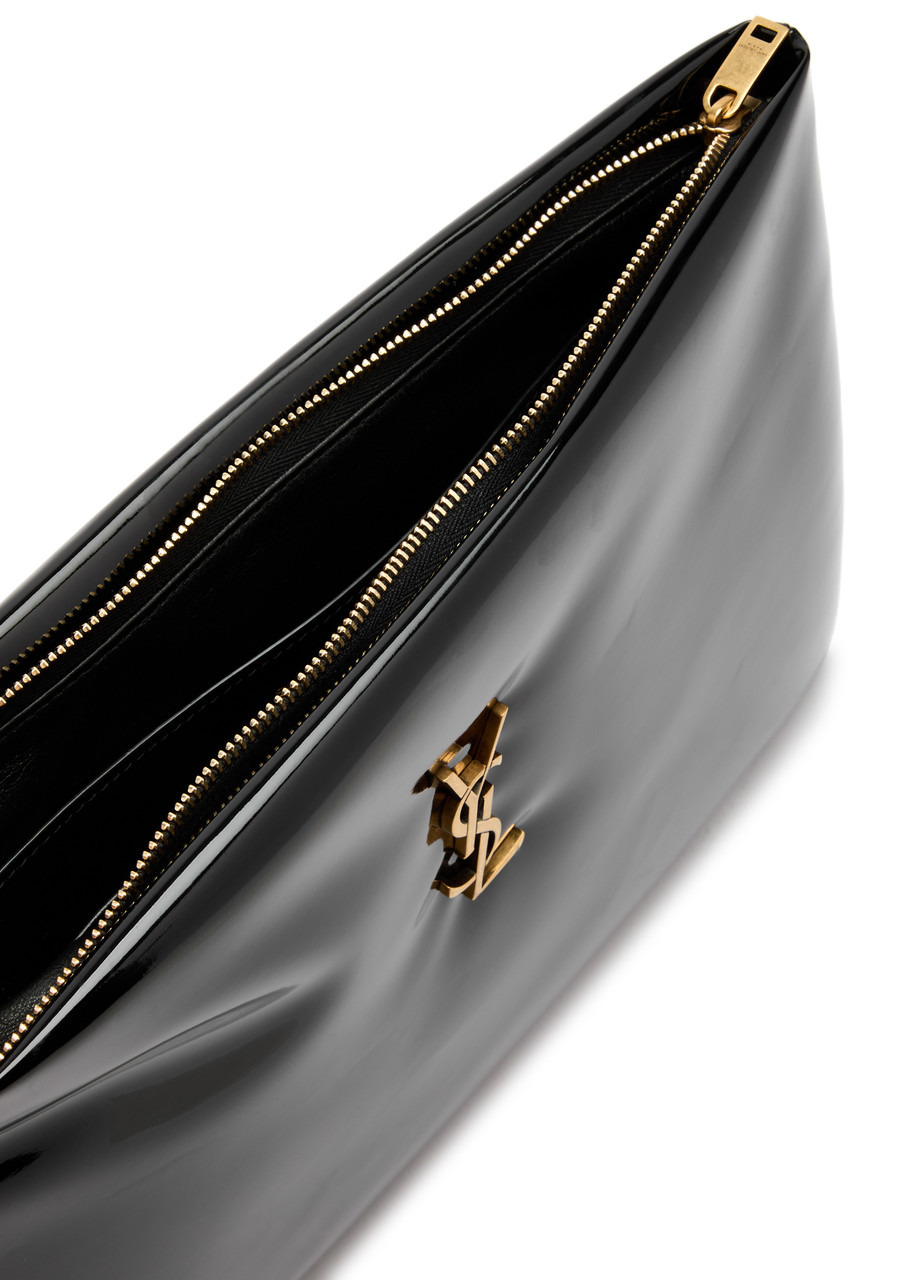 Saint Laurent Calypso Large Patent Leather Pouch - 4
