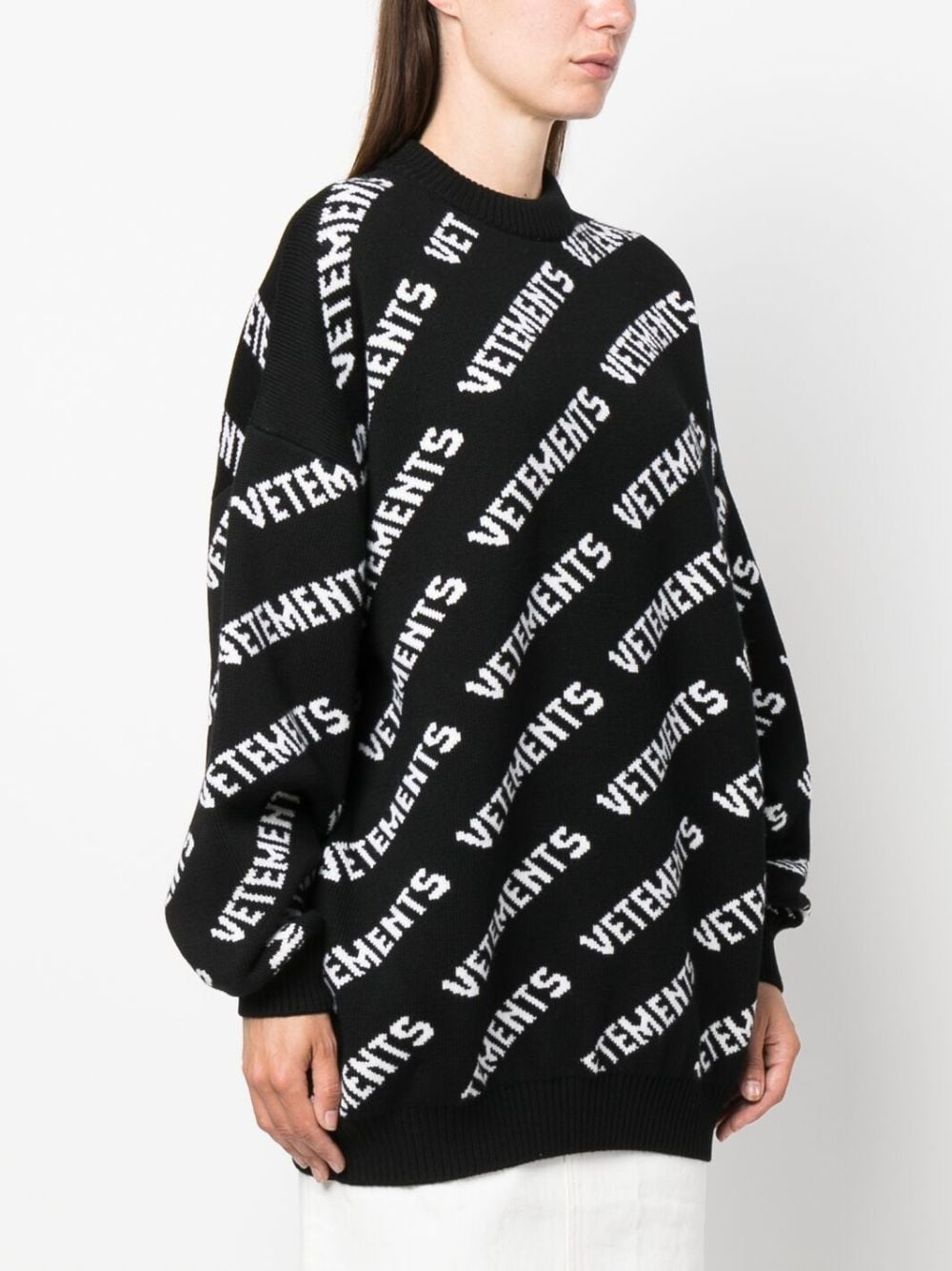 logo-print knitted jumper - 3