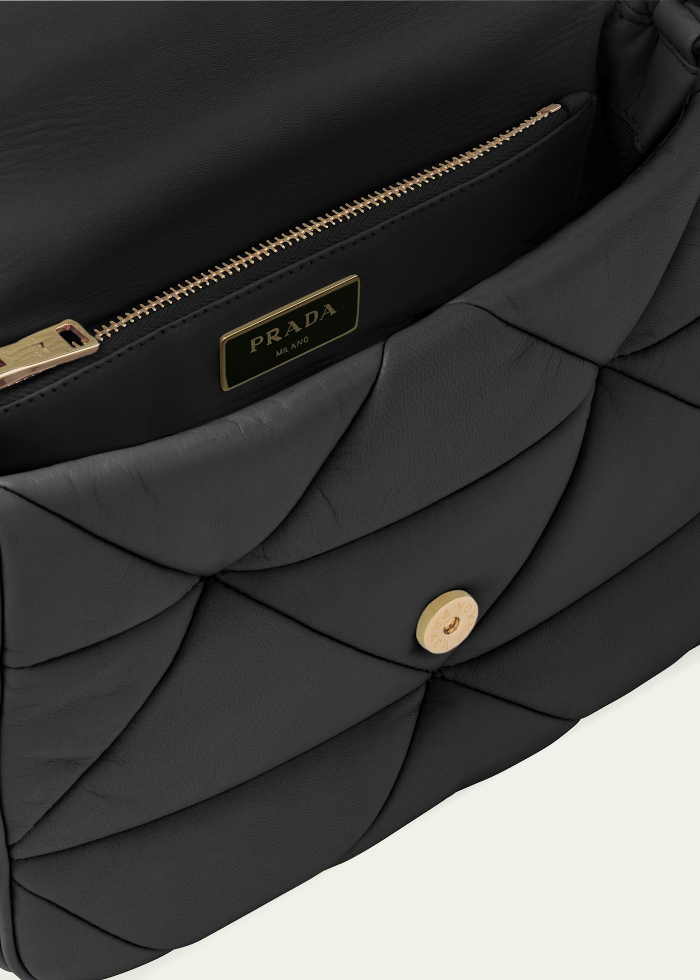 System Triangle Quilted Napa Mini Shoulder Bag - 4
