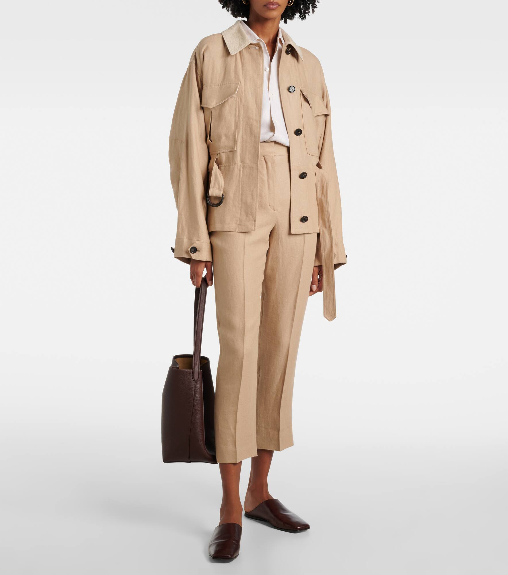 Dillon linen crêpe jacket - 2