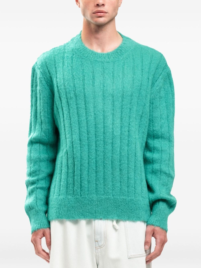 ribbed fuzzy sweater 1