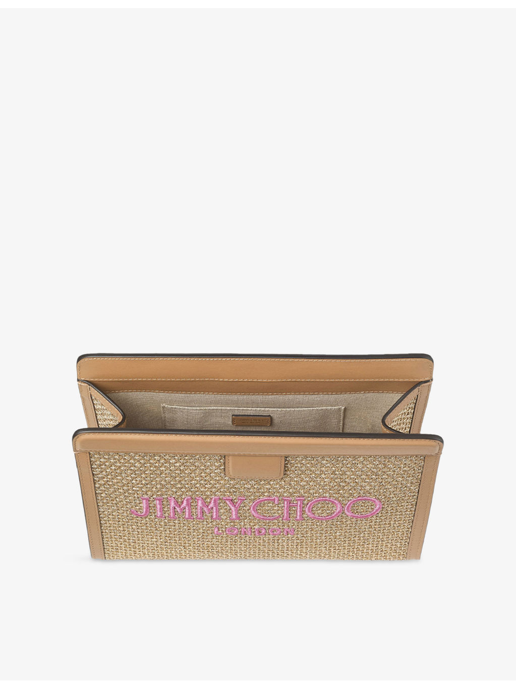 Avenue Metallic Raffia Pouch - 4