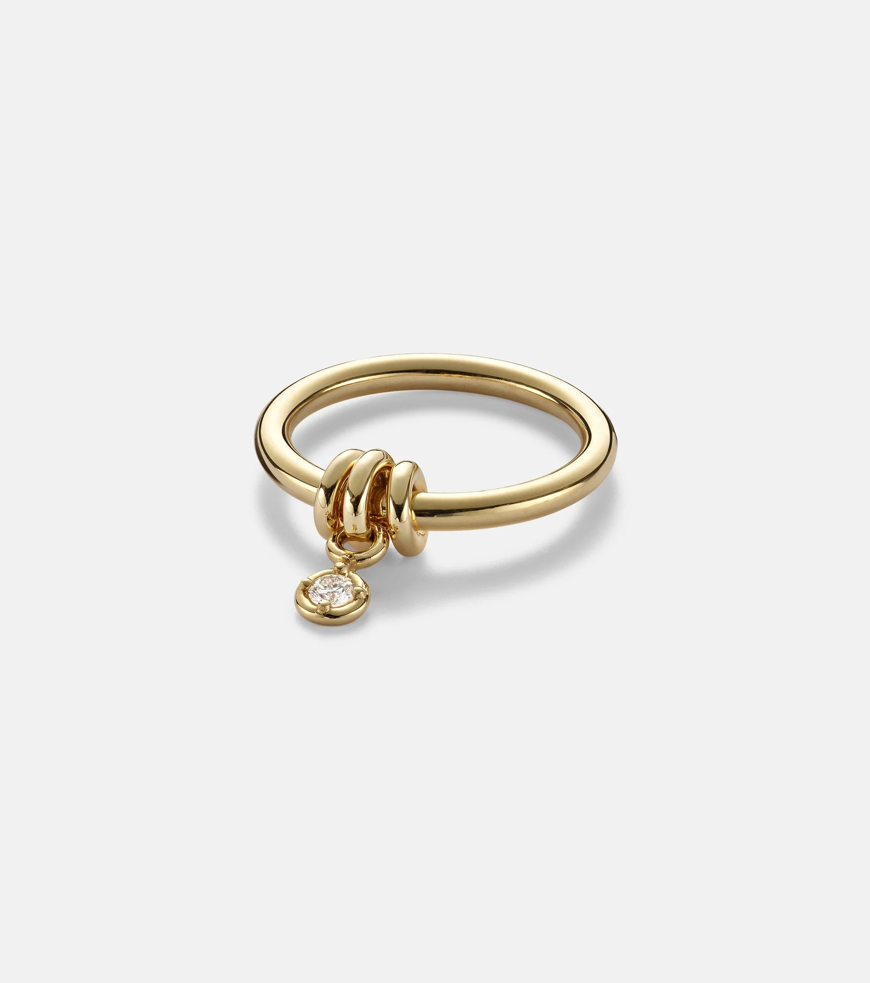Pia 925 sterling silver and 18kt gold ring with diamond - 1