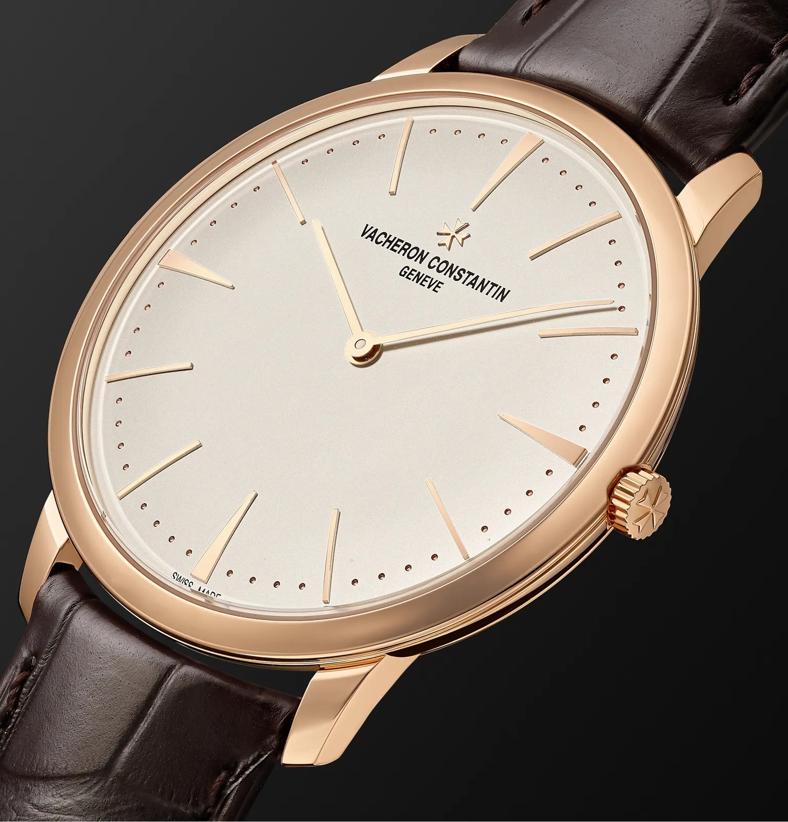 Patrimony Hand-Wound 40mm 18-Karat Pink Gold and Alligator Watch, Ref. No. 81180/000R-9159 - 4