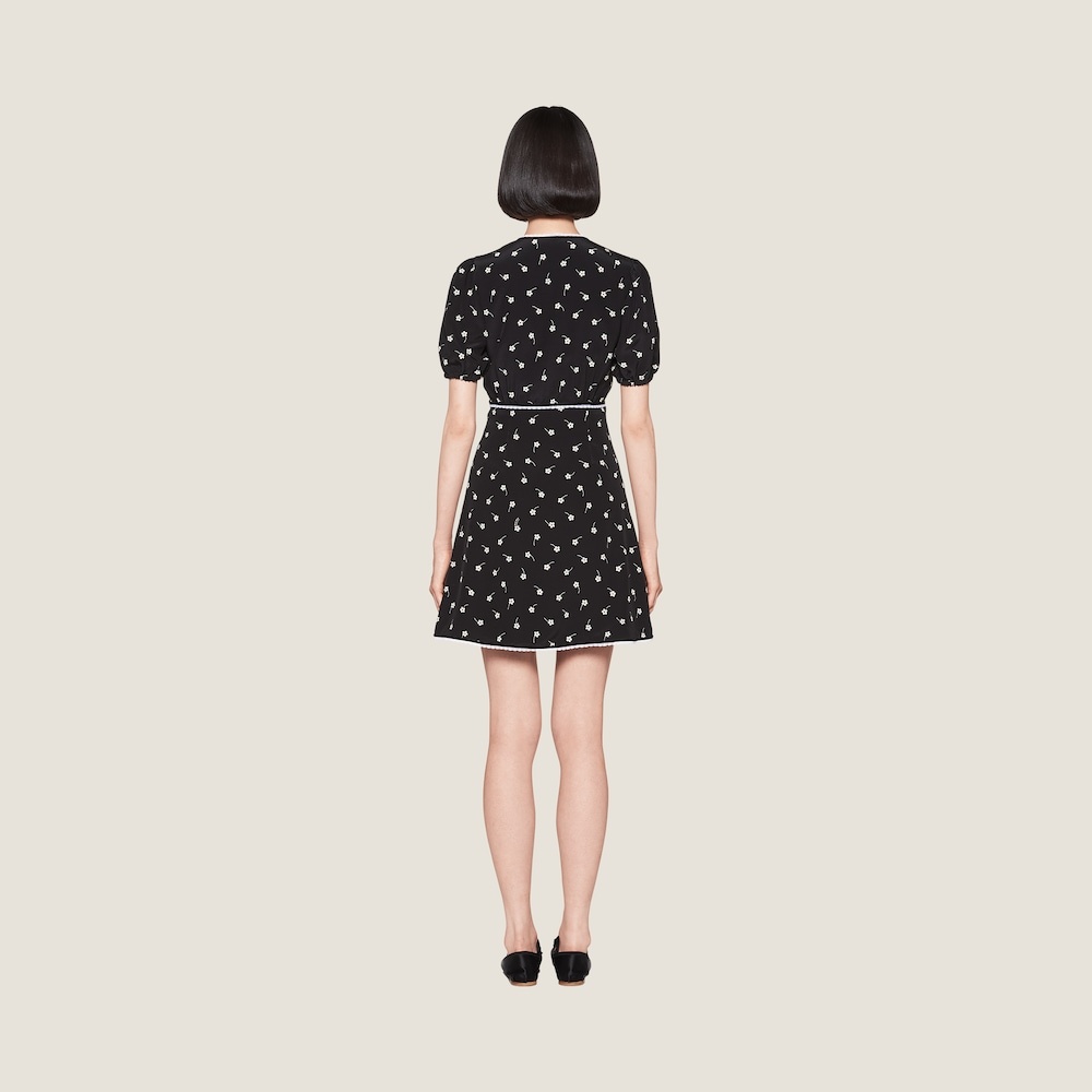 Crepe de chine mini-dress - 3