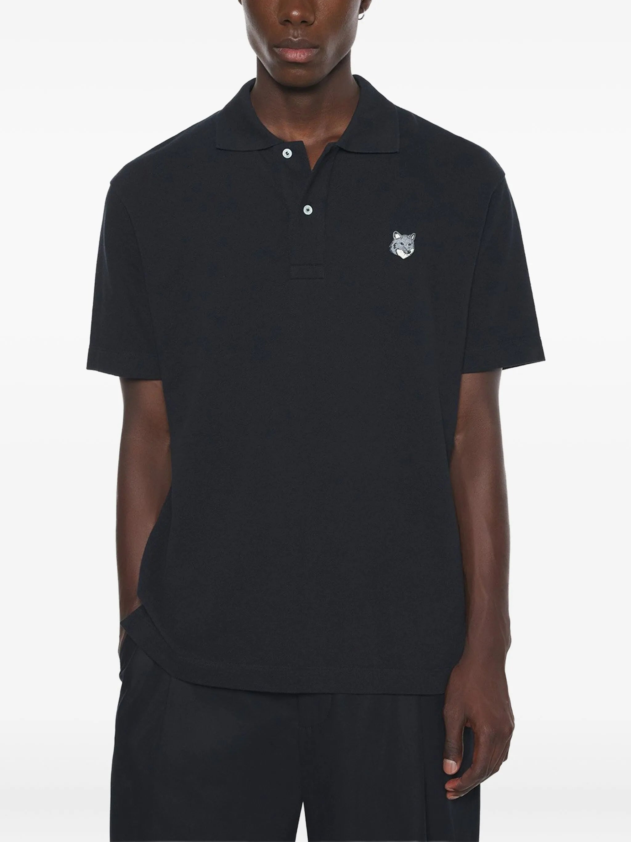 Maison Kitsuné Fox-head Embroidered Polo Shirt - 5