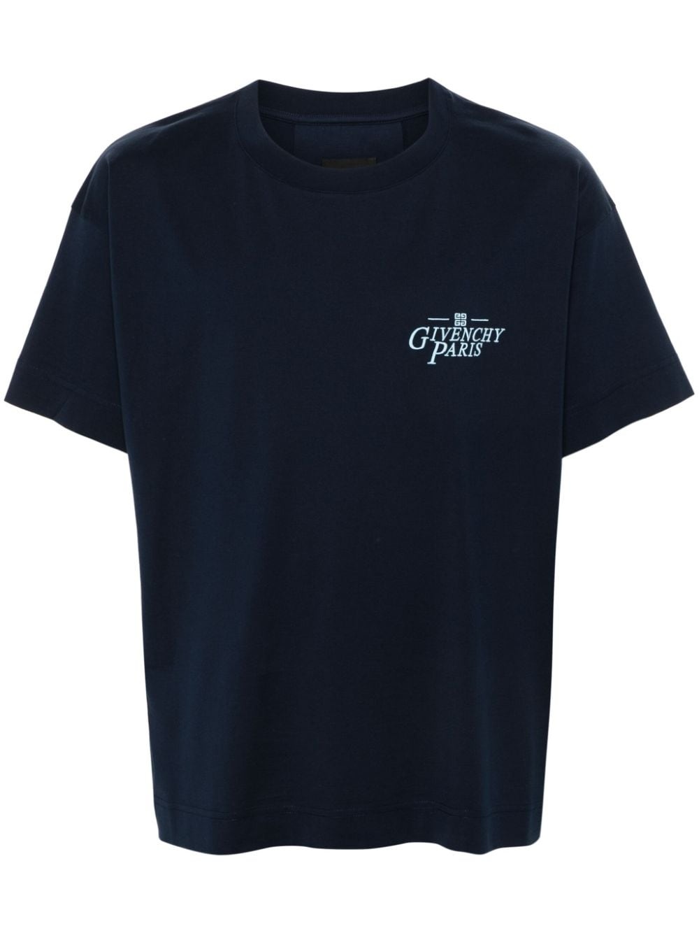 Tシャツ・カットソー Givenchy Navy Short-Sleeved T-Shirt With Logo Givenchy Paris T-Shirt in Cotton | Saks Fifth Avenue