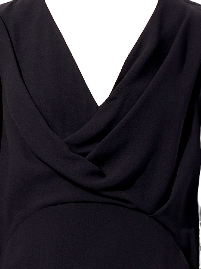draped long-sleeve gown 6