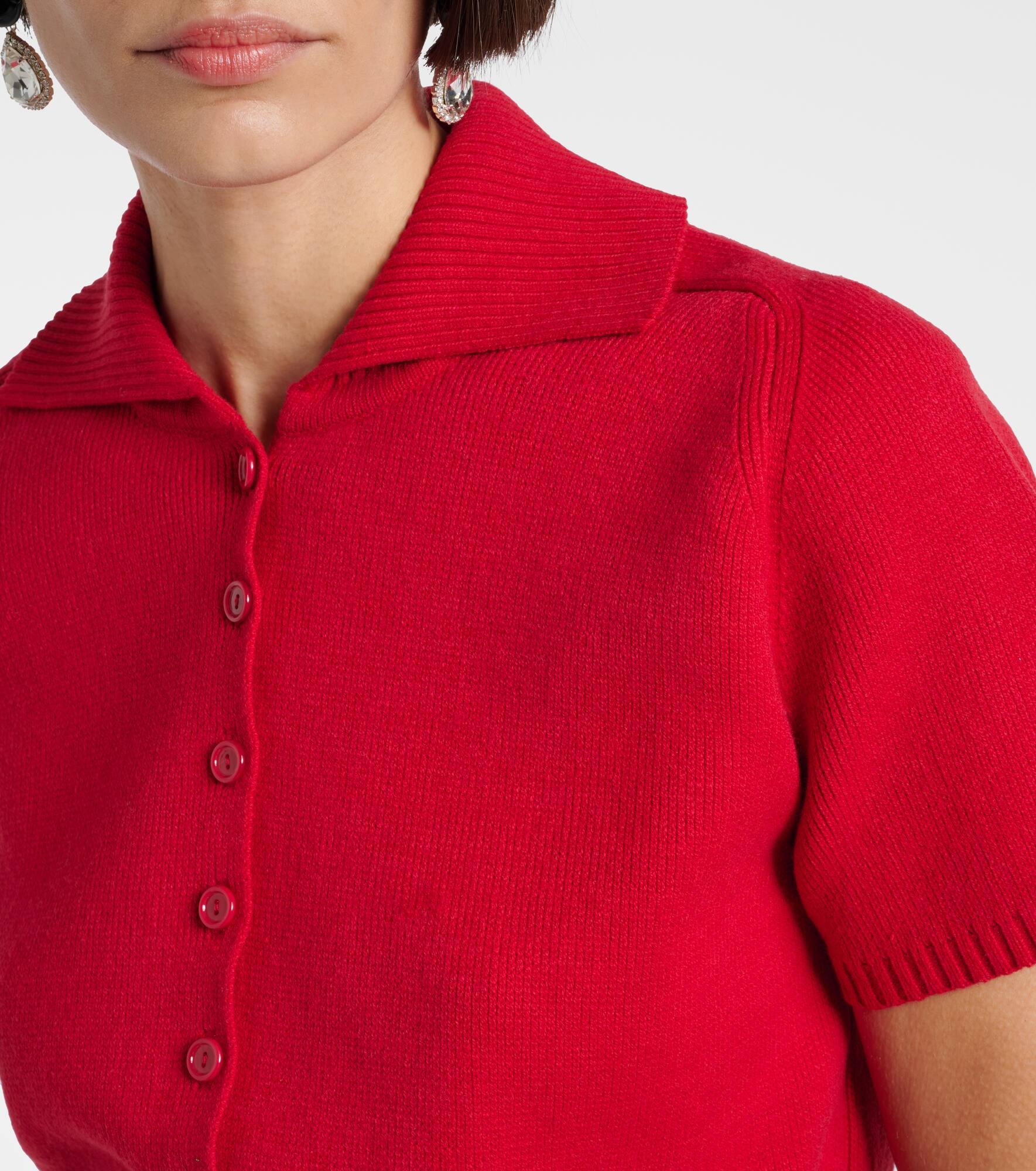 Cropped cotton-blend sweater - 4