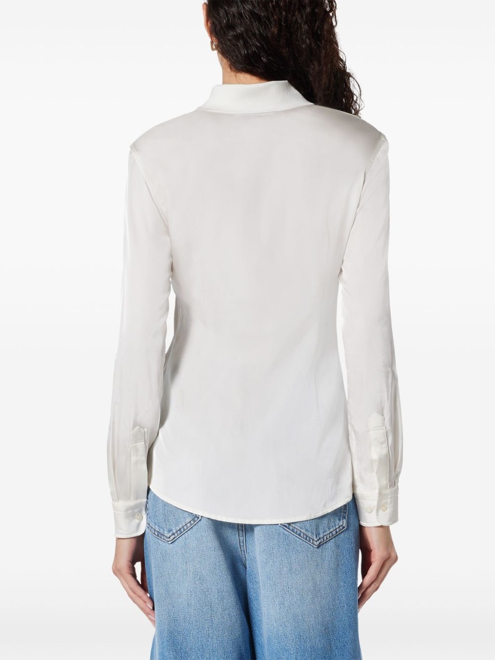 ribbed-collar shirt - 4