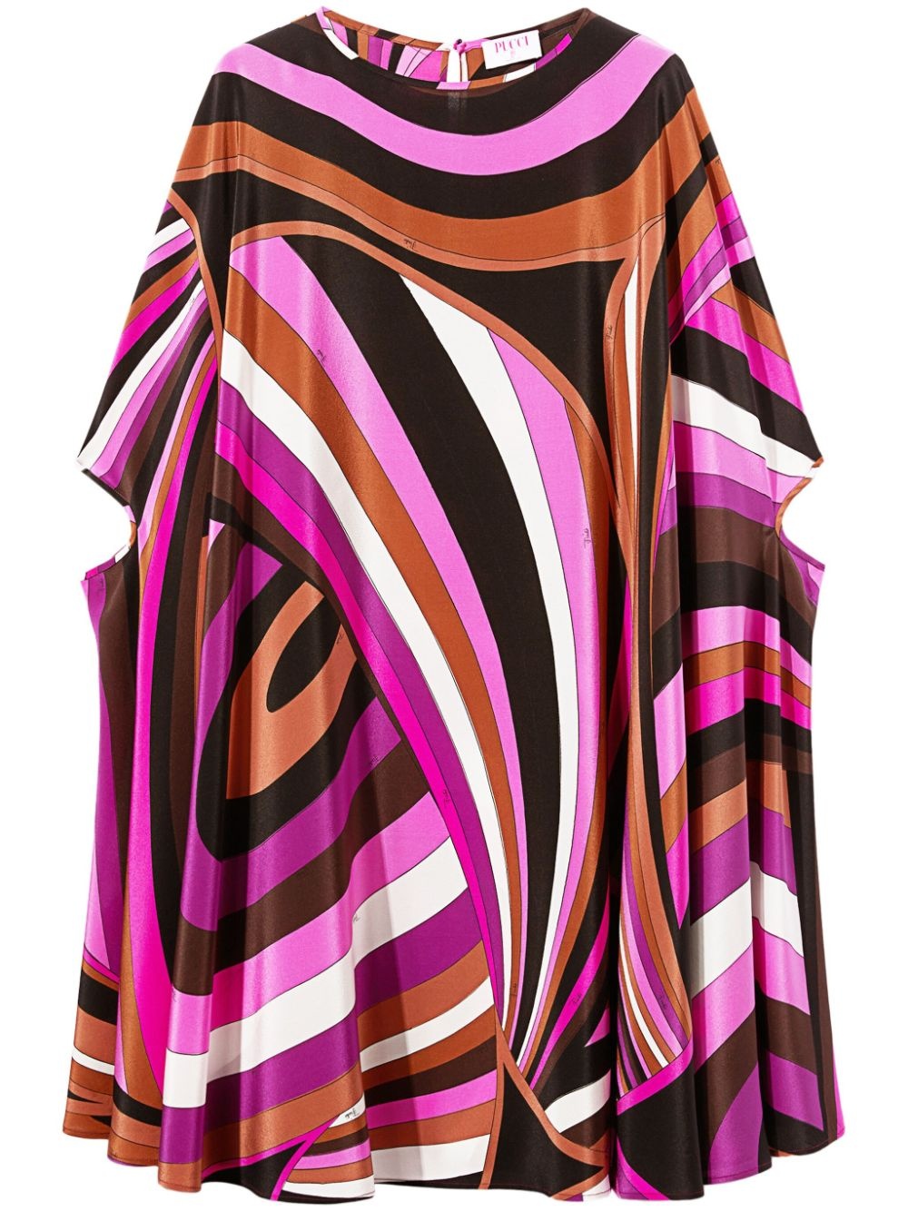 Iride-print silk kaftan - 1