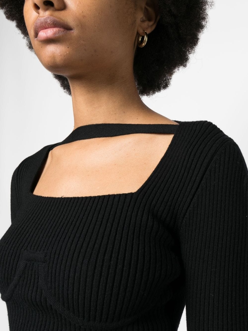 long-sleeve knitted top - 5
