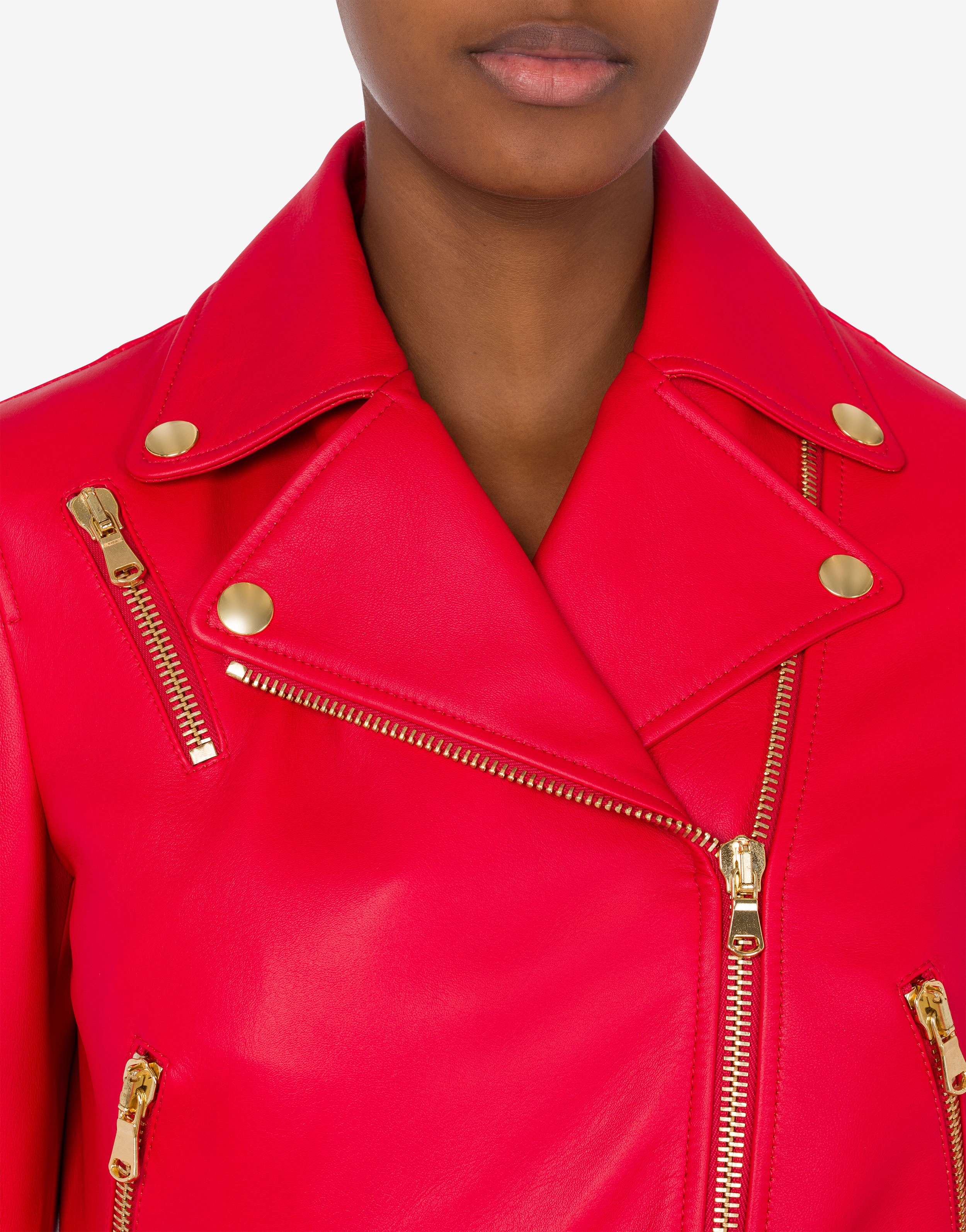 CHINESE NEW YEAR NAPPA LEATHER BIKER JACKET - 4