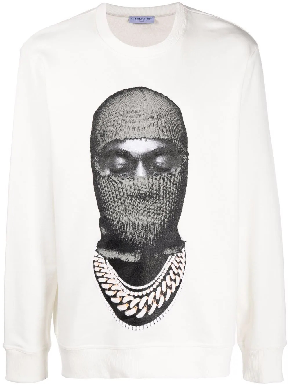 face-print cotton sweatshirt - 1