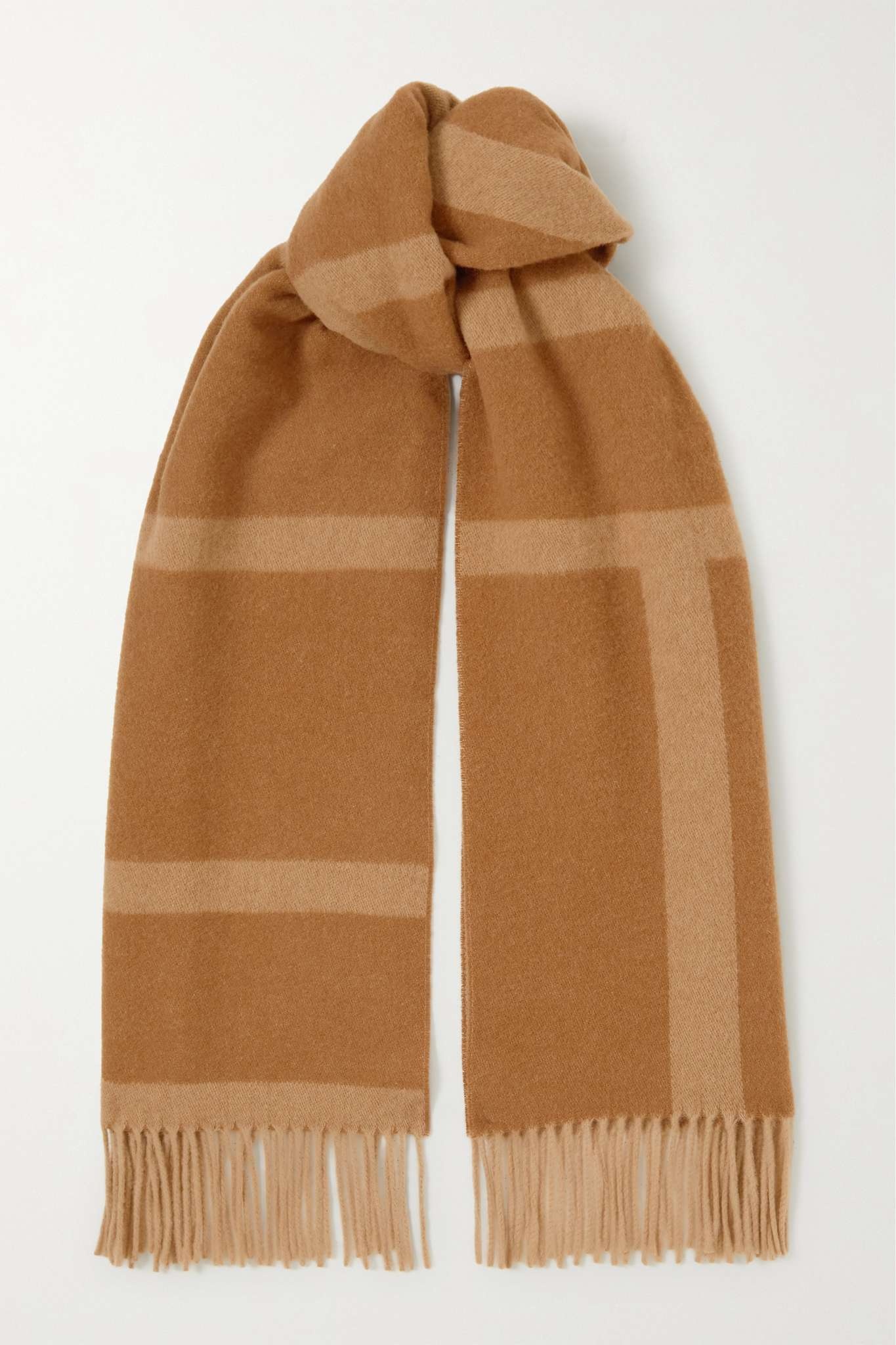 Fringed wool scarf - 1