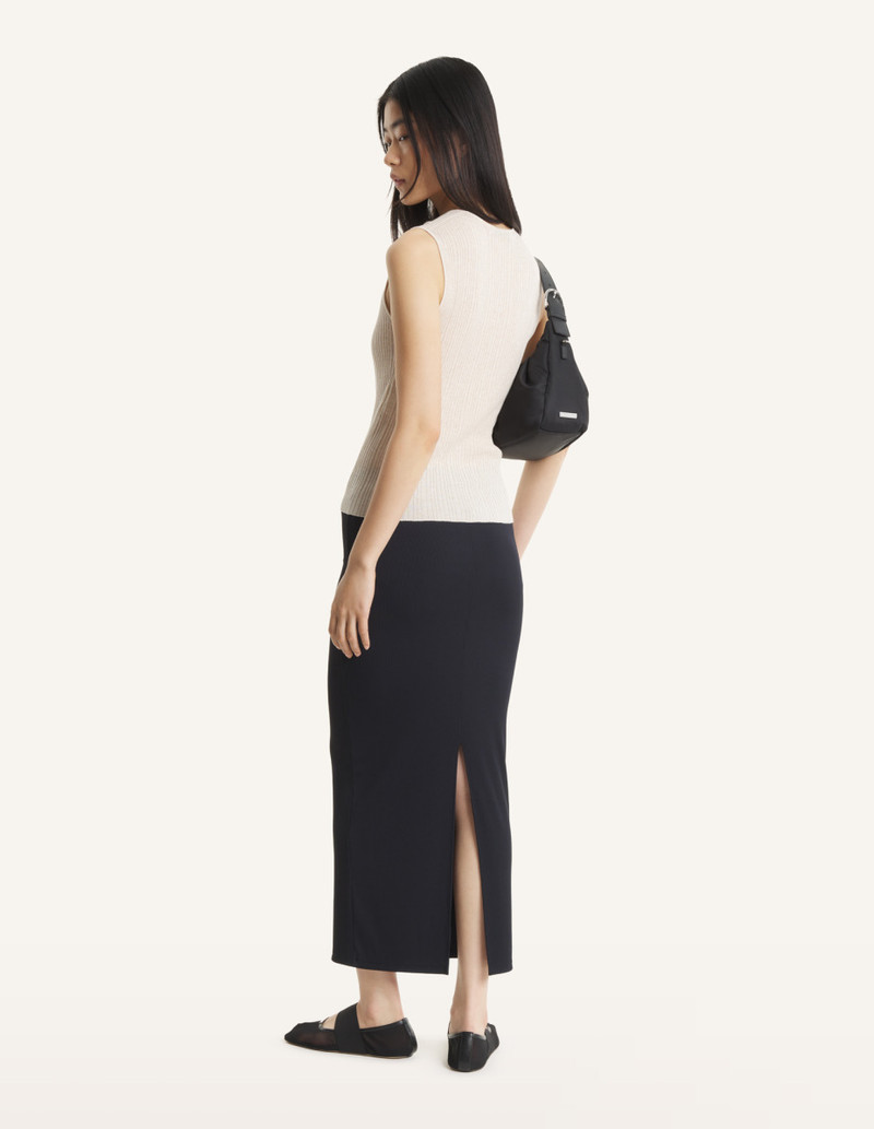 SOFT FINE RIB LONG SKIRT 5
