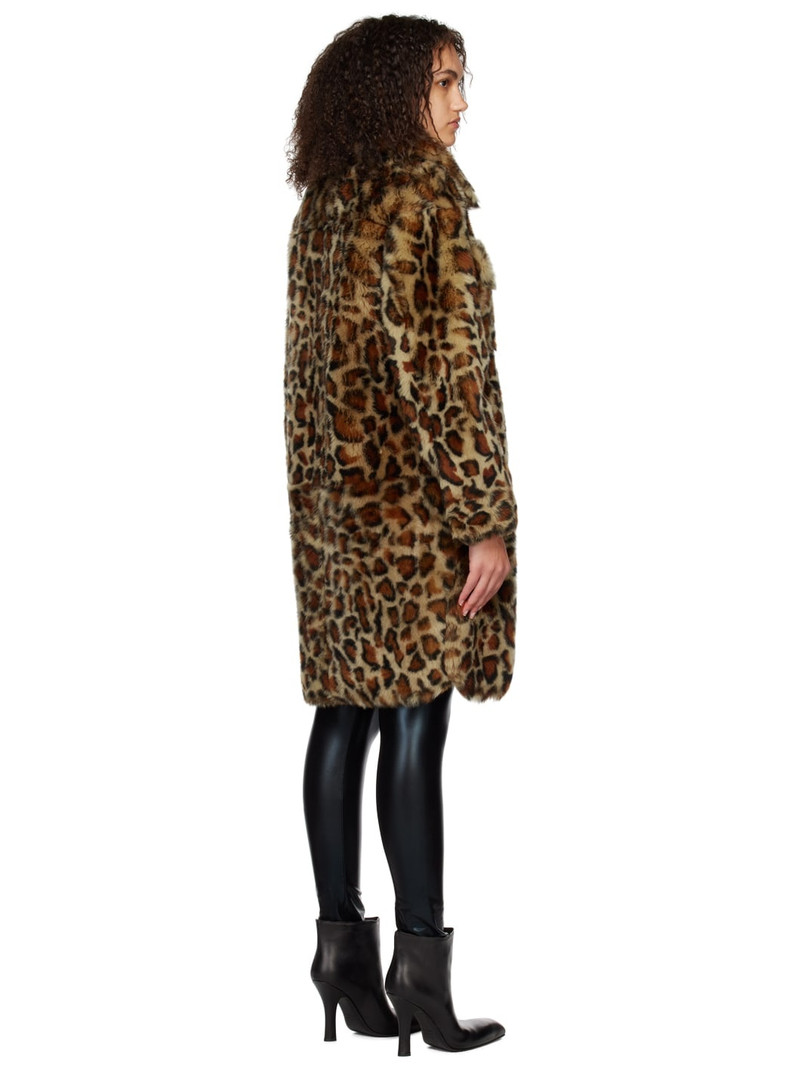 Brown Leopard Reversible Fur Coat 3