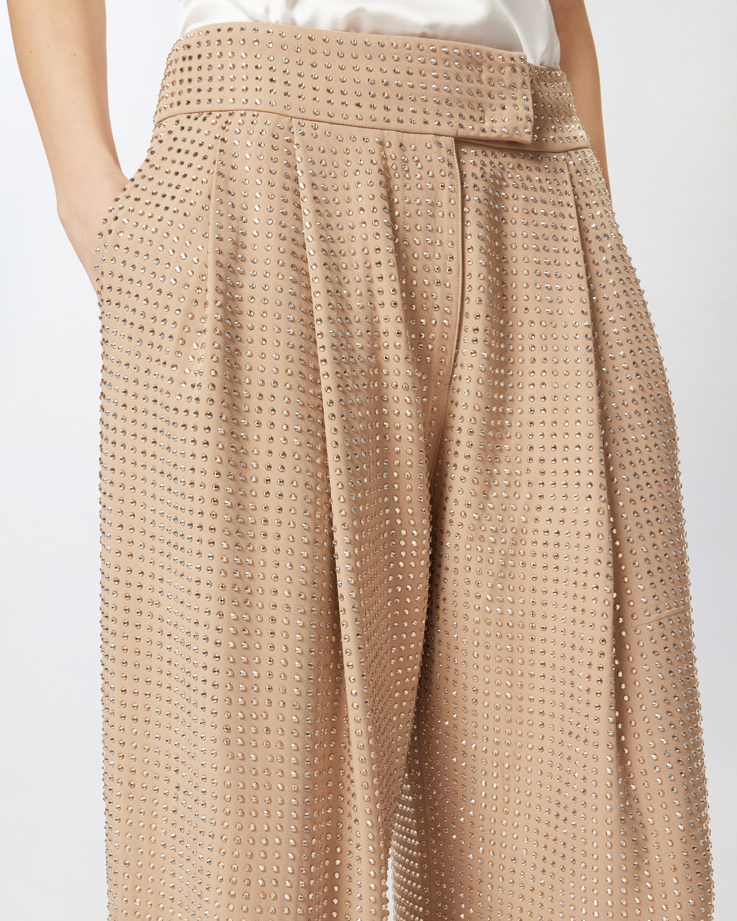 WIDE FULL RHINESTONE TROUSERS - 5