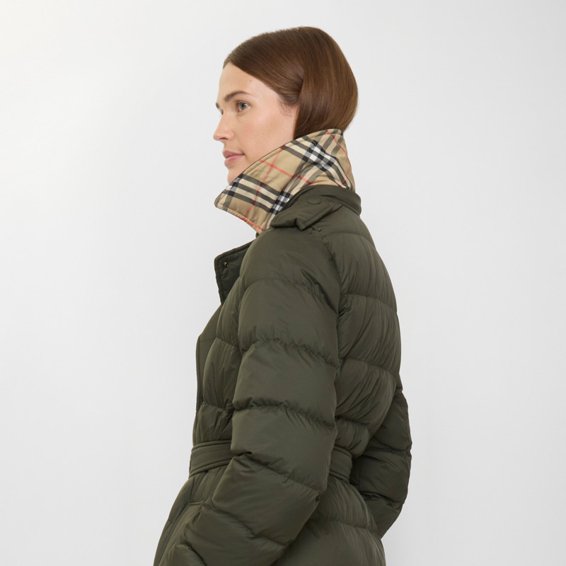 Long Nylon Hooded Puffer Coat 4