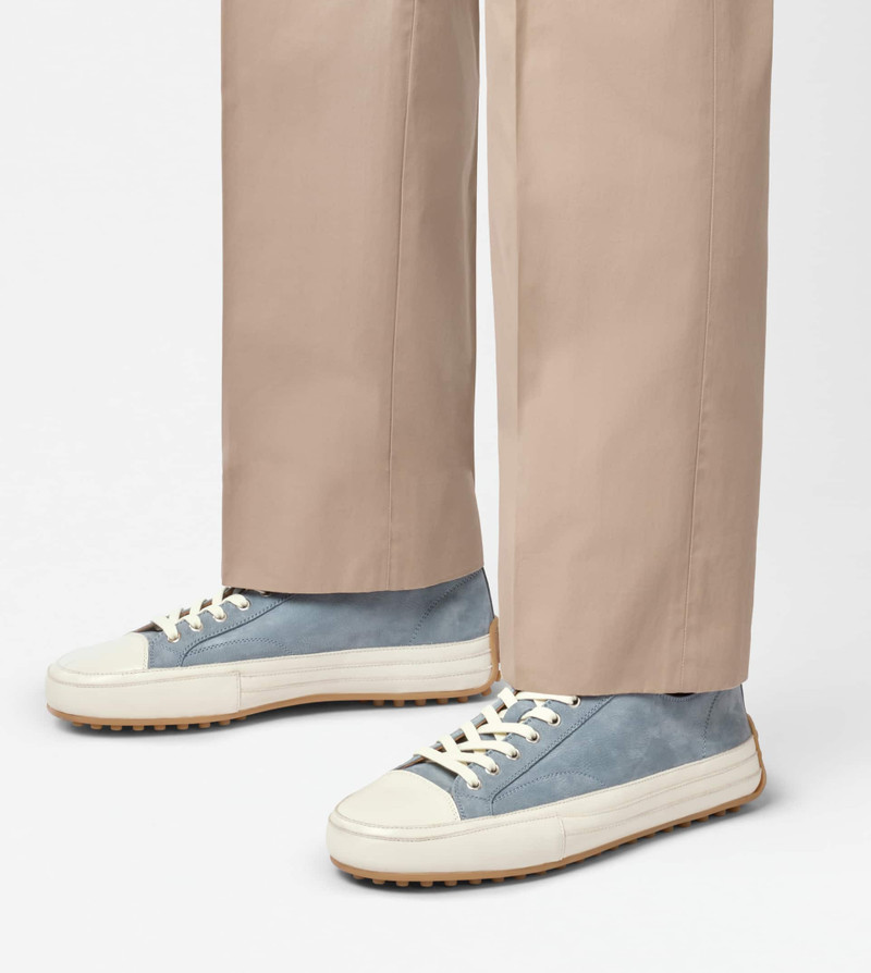 SNEAKERS IN NUBUCK - LIGHT BLUE 7