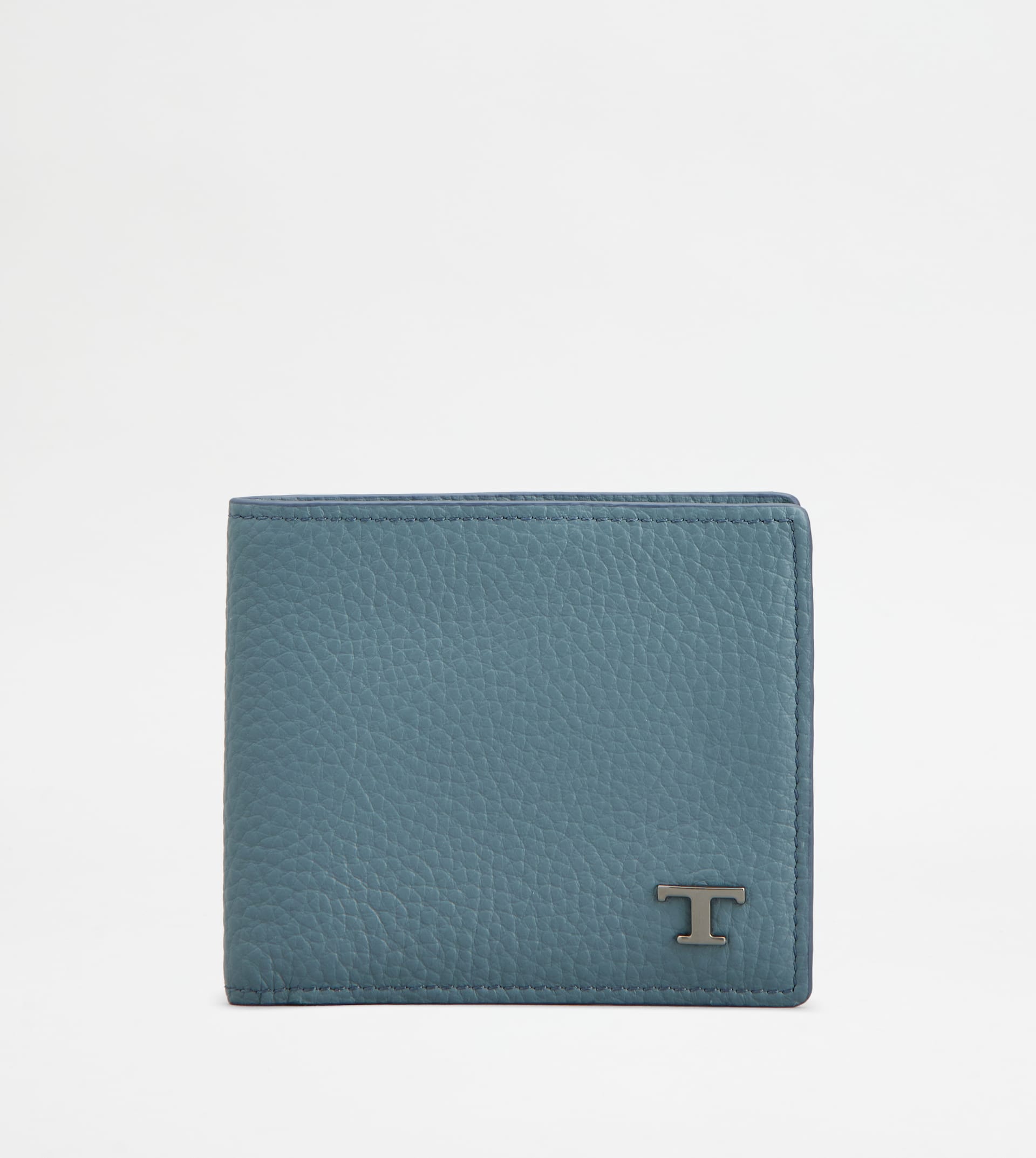 WALLET IN LEATHER - LIGHT BLUE - 1