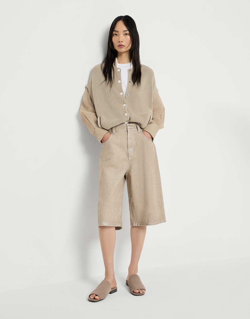 Brunello Cucinelli Suede mules with monili outlook