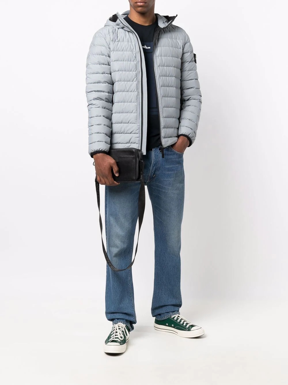 logo patch puffer jacket - 2