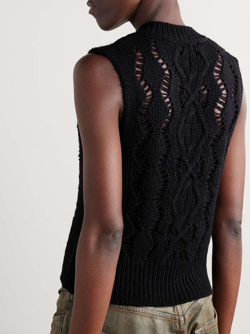 Michigan cropped open-knit wool tank 3
