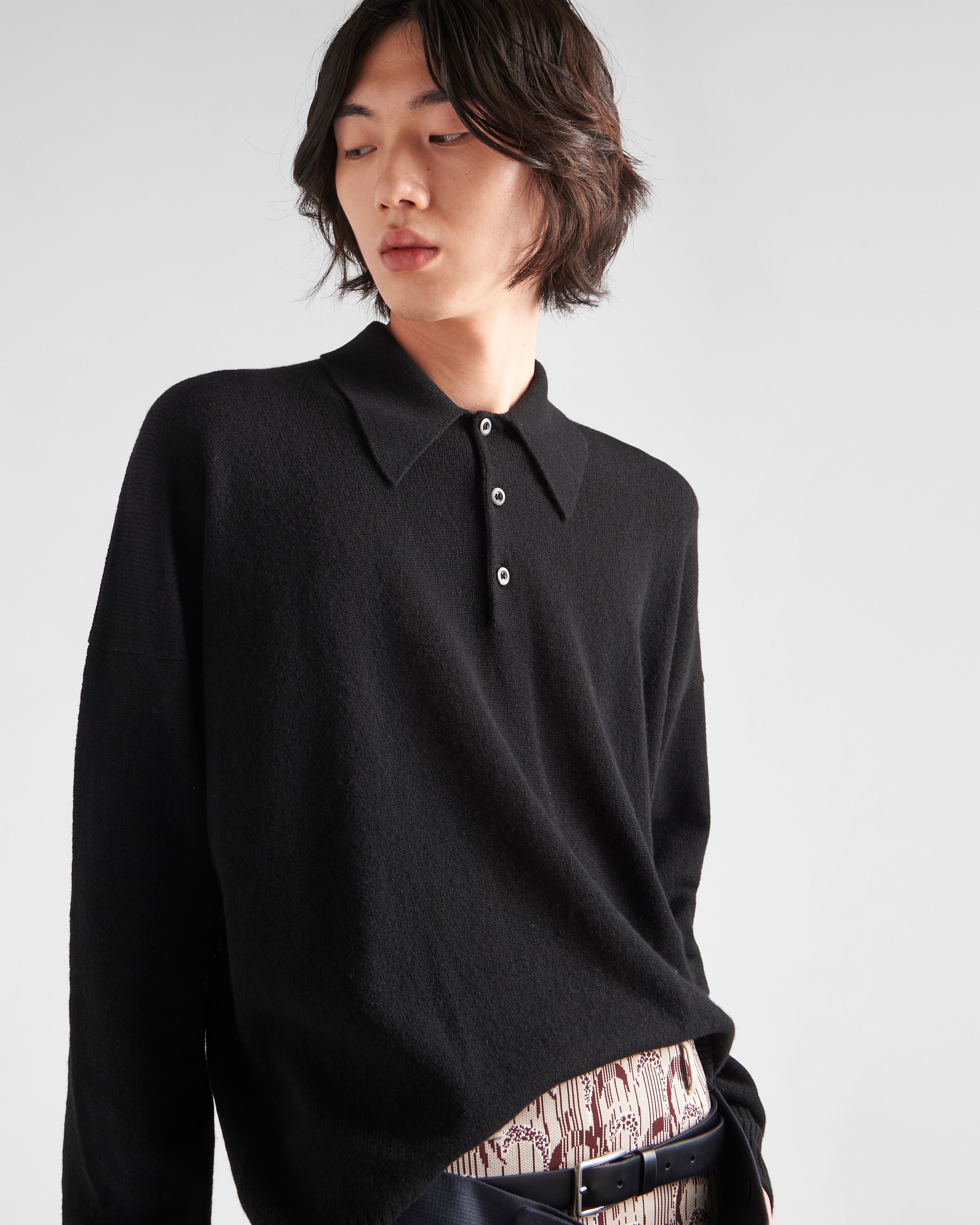 Cashmere polo shirt - 3