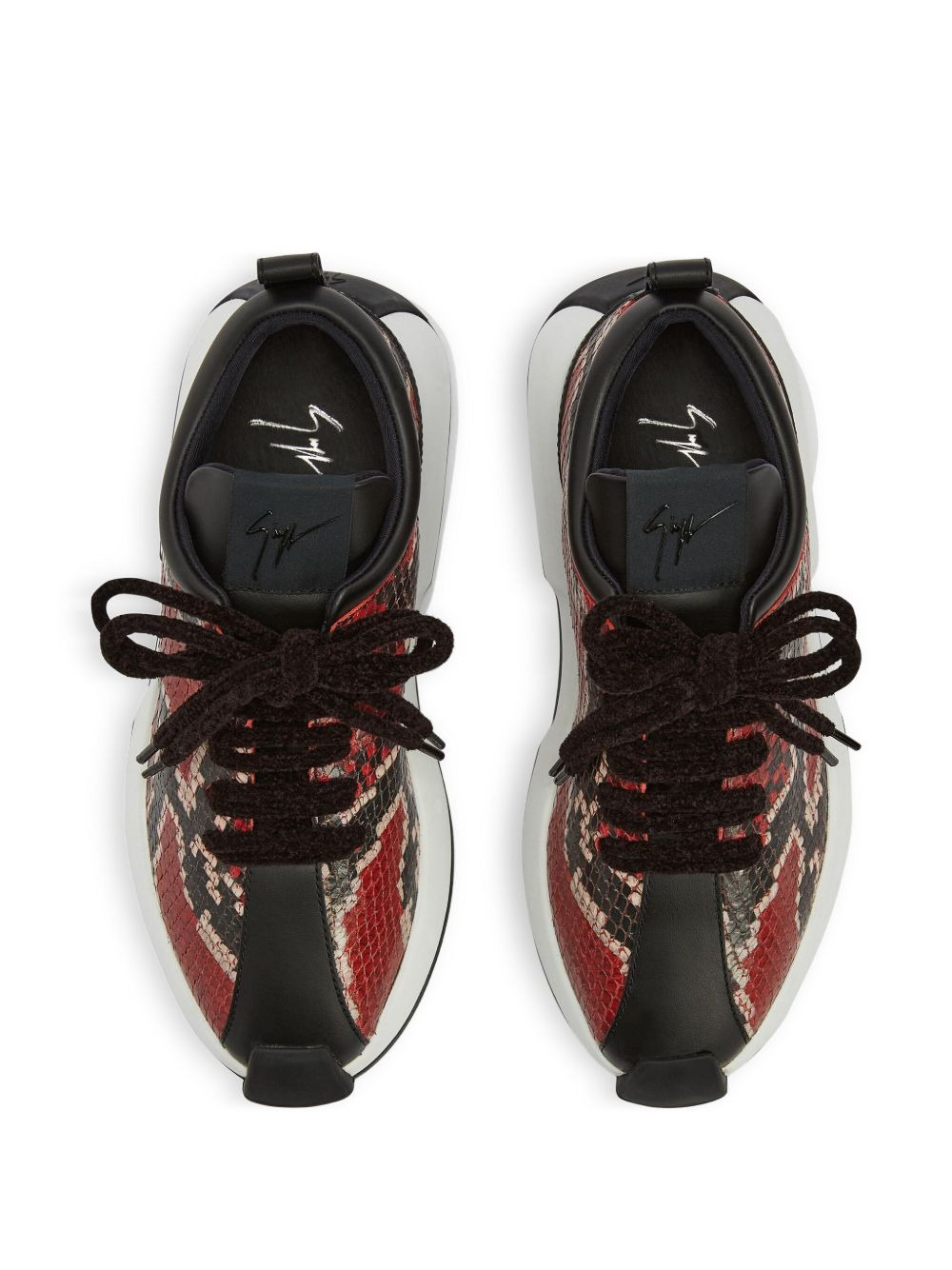 Ferox snakeskin-effect lace-up sneakers - 4
