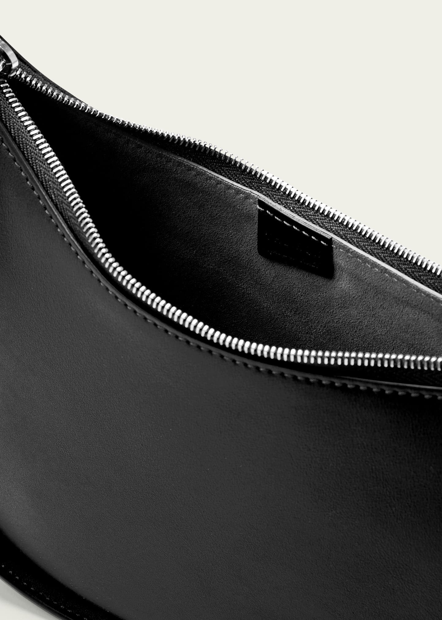 Half Moon Hobo Bag in Calfskin Leather - 5