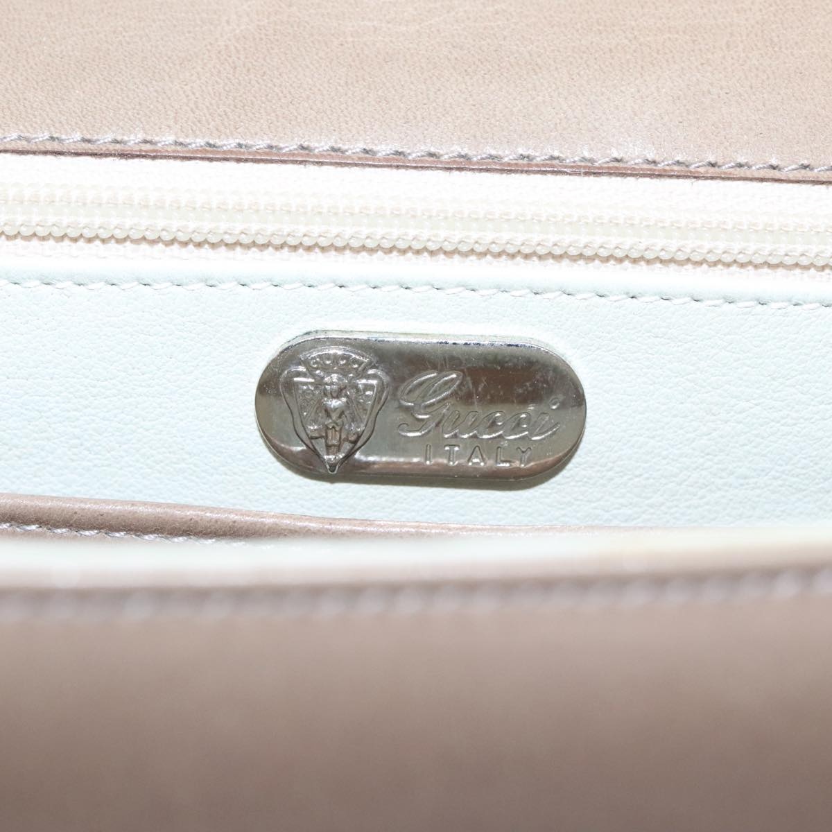 GUCCI Hand Bag Leather Beige - 16