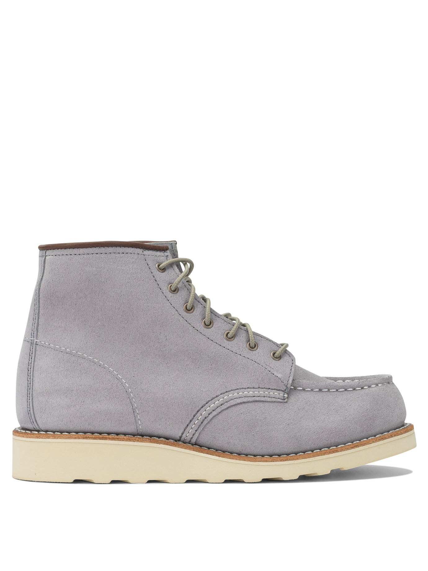 Red Wing Shoes - Red Wing Shoes "6'' Moc Toe 3300 Dusty Lavender Abilene" Lace-up Ankle Boots - 1