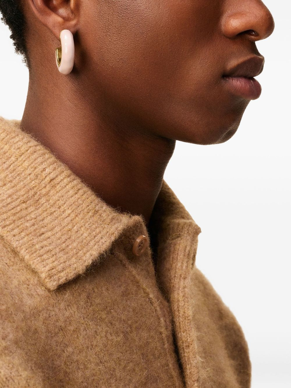 hammered lacquered earrings - 2