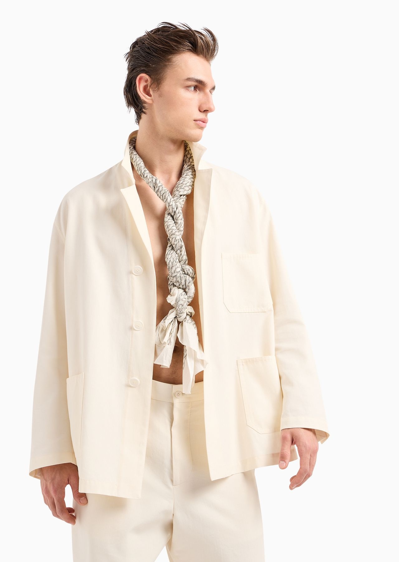 Single-breasted cotton suit - 5