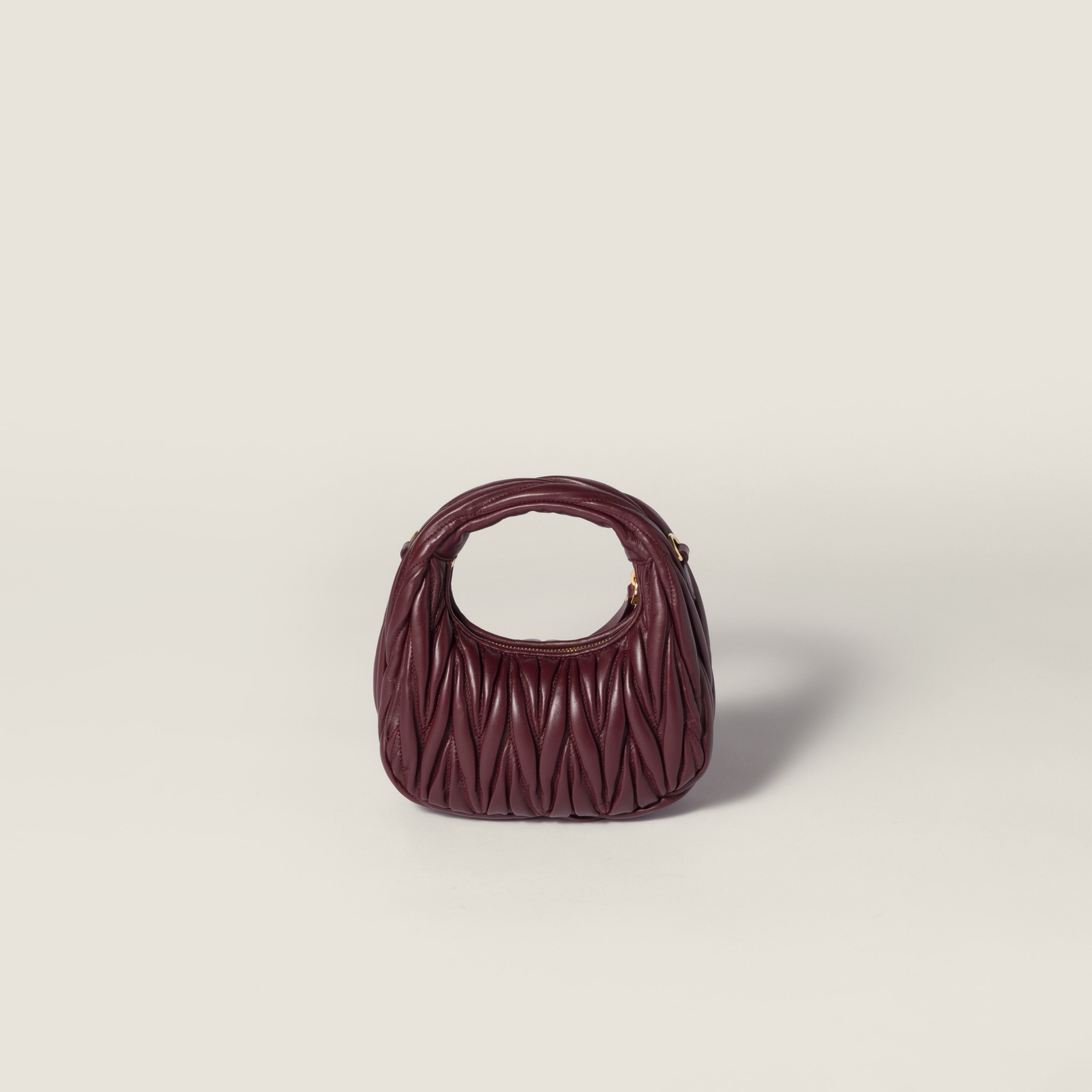Wander matelassé nappa leather hobo mini-bag - 4