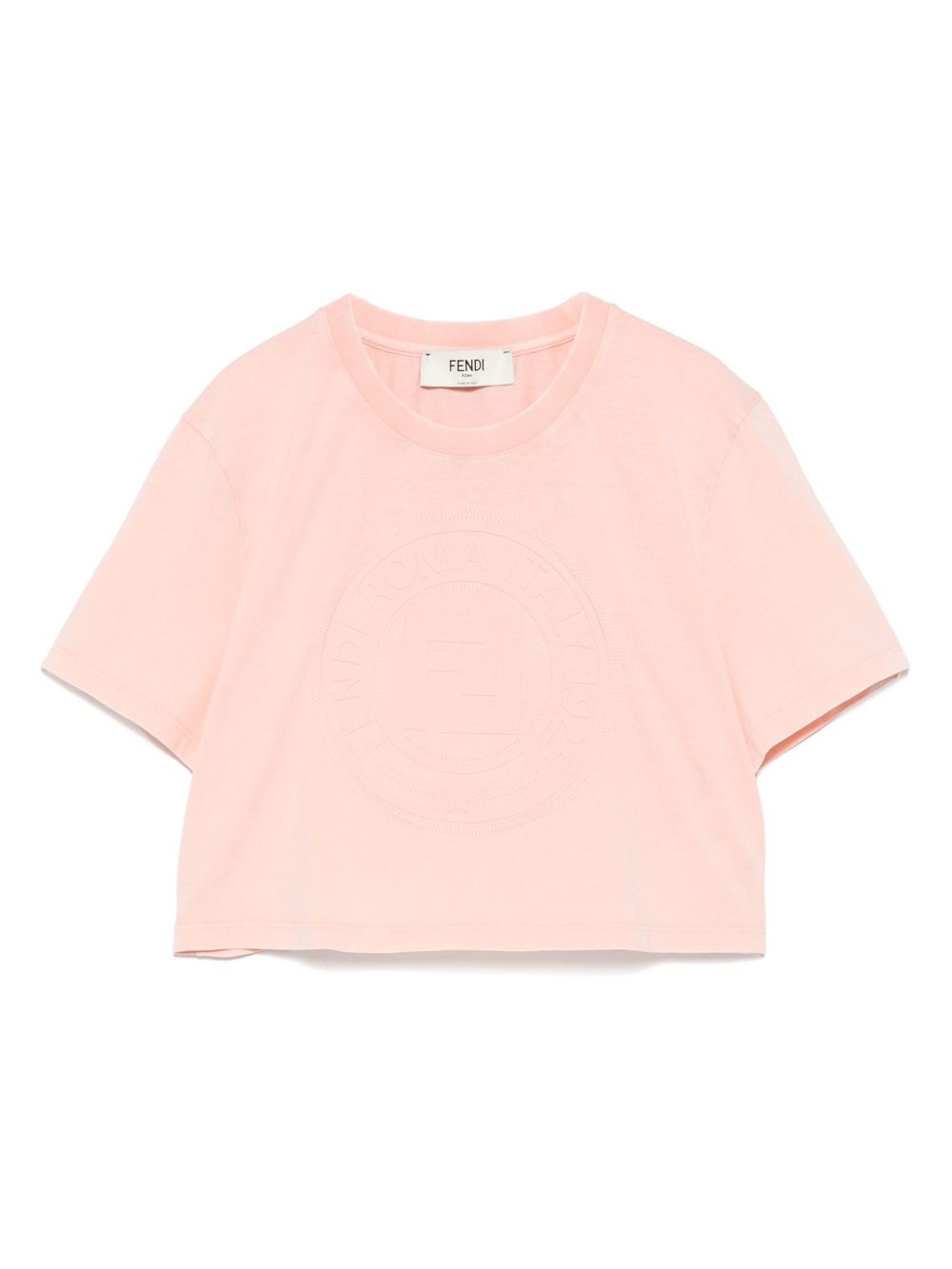 Tシャツ・カットソー FENDI 3D 'Fendi Roma' T-shirt Pink FENDI Fendi Women Logo Cotton T-Shirt | luosophy | REVERSIBLE
