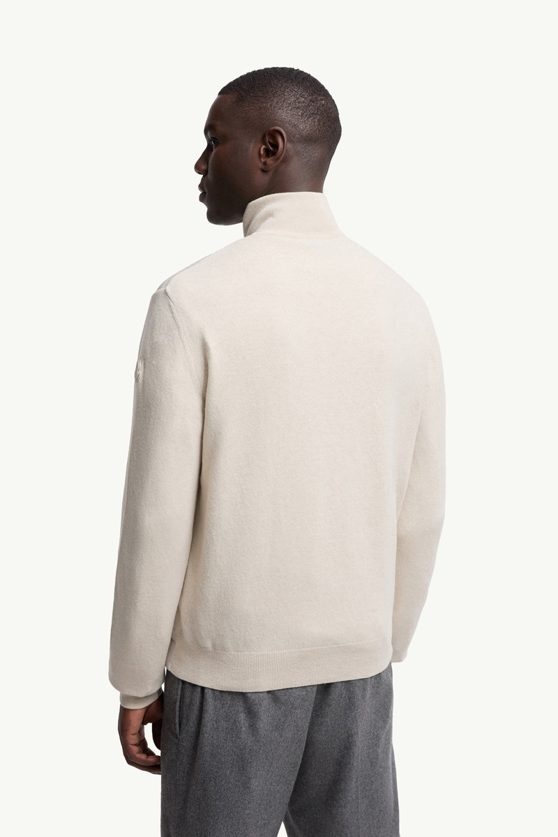 Padded Wool & Cashmere Zip-Up Cardigan 5