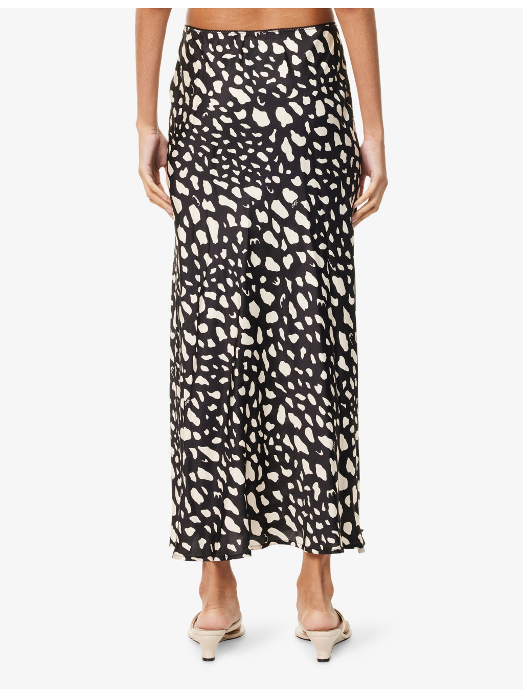 Ardith Graphic-Pattern Woven Midi Skirt - 4